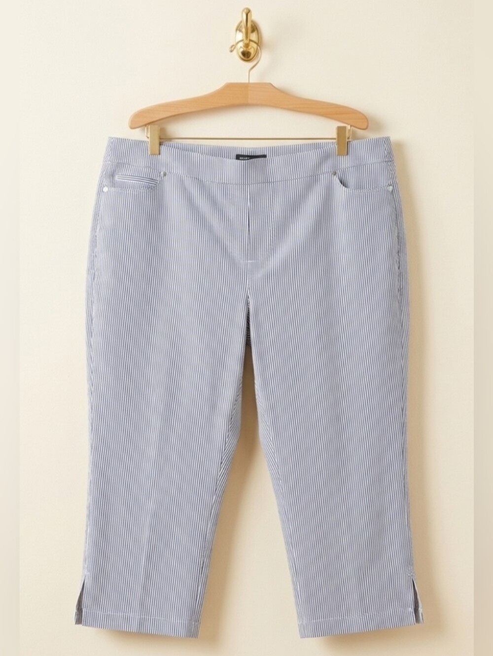 Mario Serrani Italy Seersucker Capri Pants XXL